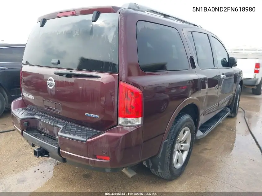 5N1BA0ND2FN618980 2015 Nissan Armada Sv