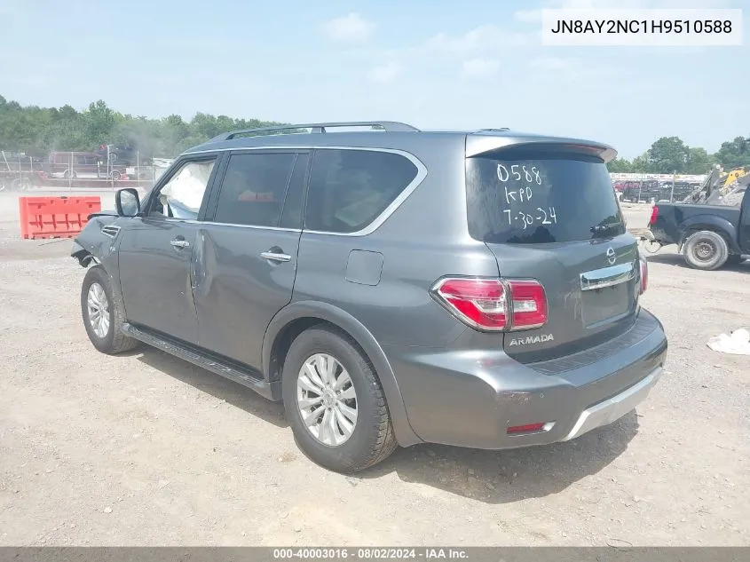 2017 Nissan Armada Sv VIN: JN8AY2NC1H9510588 Lot: 40003016