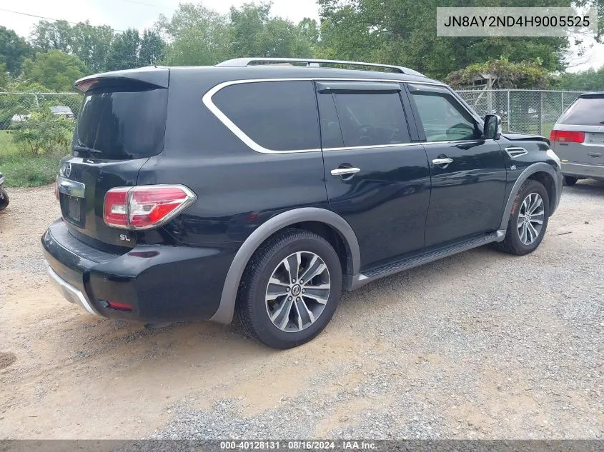 2017 Nissan Armada Sl VIN: JN8AY2ND4H9005525 Lot: 40128131