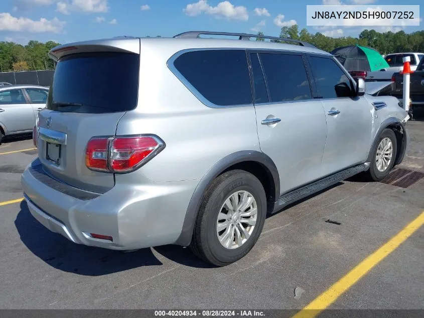 JN8AY2ND5H9007252 2017 Nissan Armada Sv