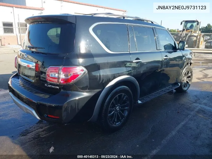 2018 Nissan Armada Platinum VIN: JN8AY2NE0J9731123 Lot: 40145313