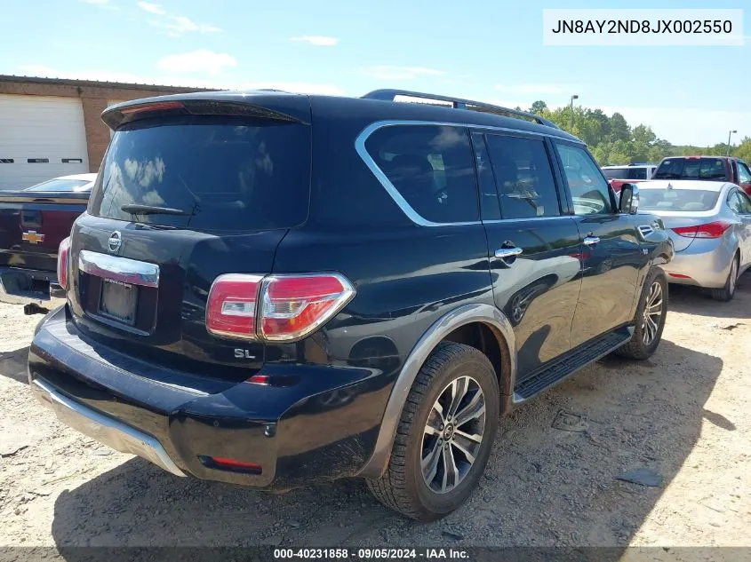 JN8AY2ND8JX002550 2018 Nissan Armada Sl