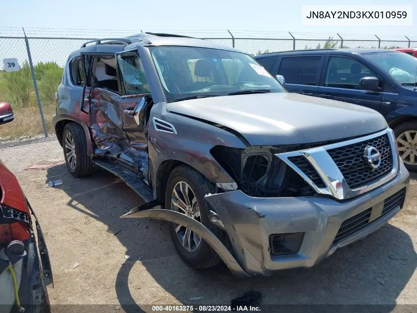 JN8AY2ND3KX010959 2019 Nissan Armada Sl