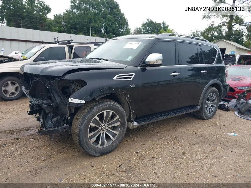 JN8AY2ND3K9085133 2019 Nissan Armada Sl