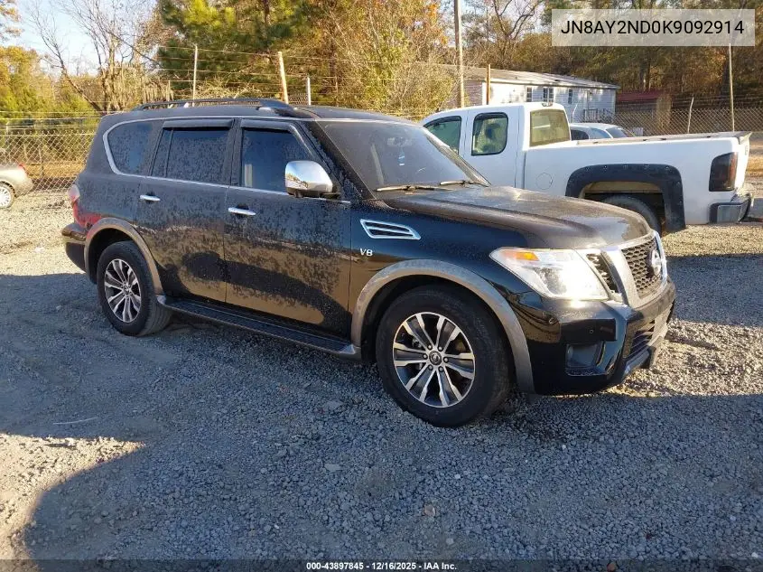 JN8AY2ND0K9092914 2019 Nissan Armada Sl