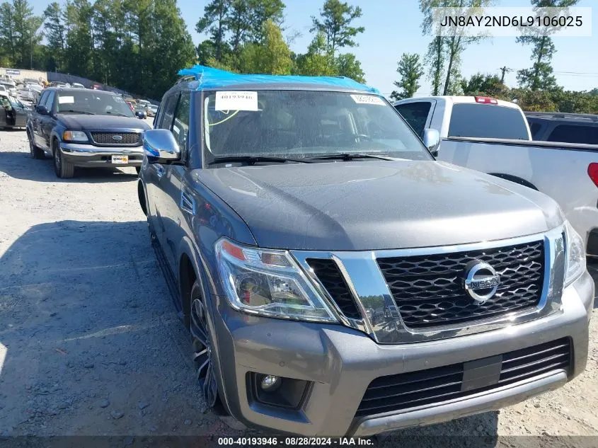 JN8AY2ND6L9106025 2020 Nissan Armada Sl 2Wd