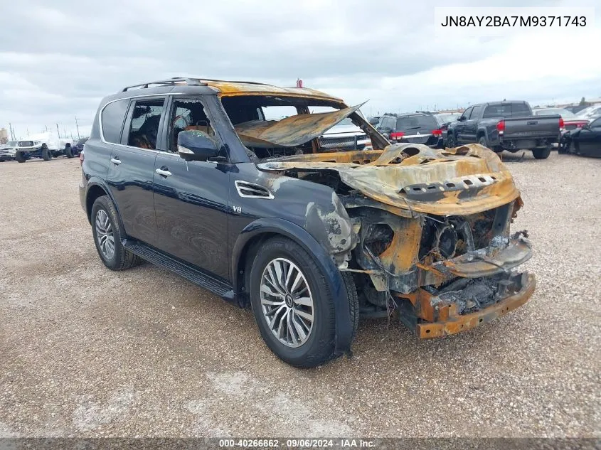 JN8AY2BA7M9371743 2021 Nissan Armada Sl 2Wd