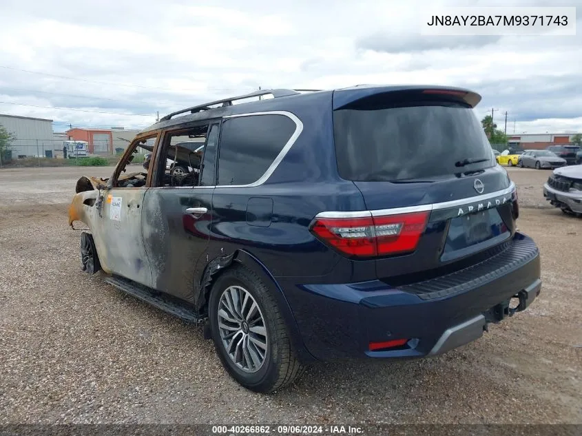 JN8AY2BA7M9371743 2021 Nissan Armada Sl 2Wd