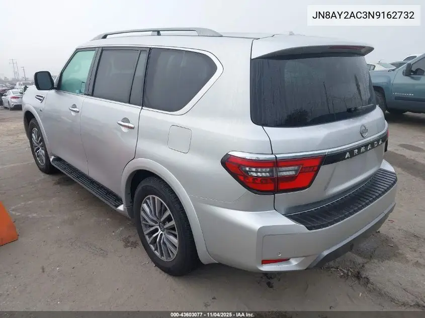 JN8AY2AC3N9162732 2022 Nissan Armada Sv 2Wd