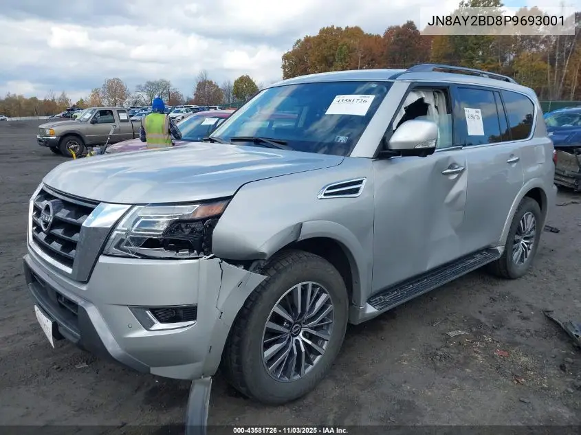 JN8AY2BD8P9693001 2023 Nissan Armada Sl 4Wd