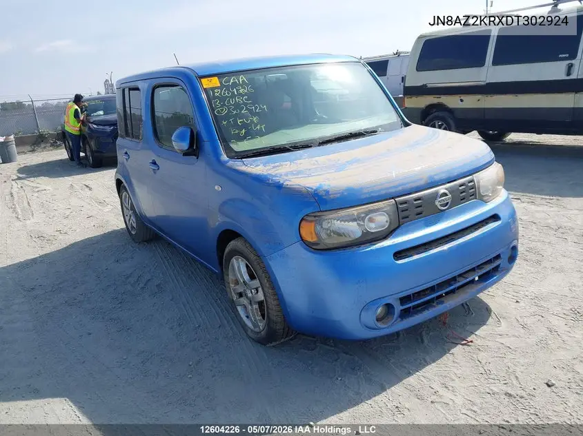 2013 Nissan Cube S/Sl VIN: JN8AZ2KRXDT302924 Lot: 12604226