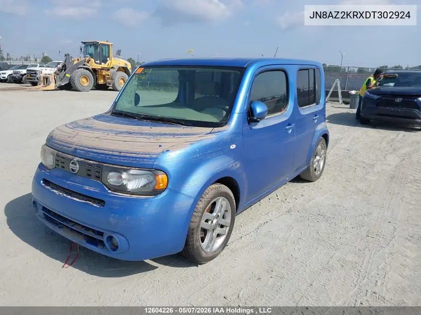 2013 Nissan Cube S/Sl VIN: JN8AZ2KRXDT302924 Lot: 12604226