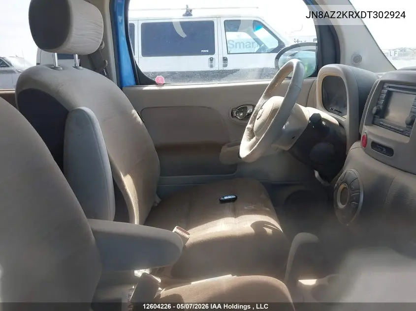 2013 Nissan Cube S/Sl VIN: JN8AZ2KRXDT302924 Lot: 12604226