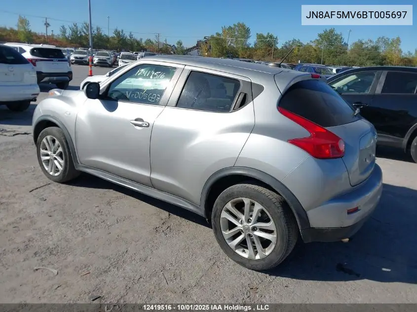 JN8AF5MV6BT005697 2011 Nissan Juke