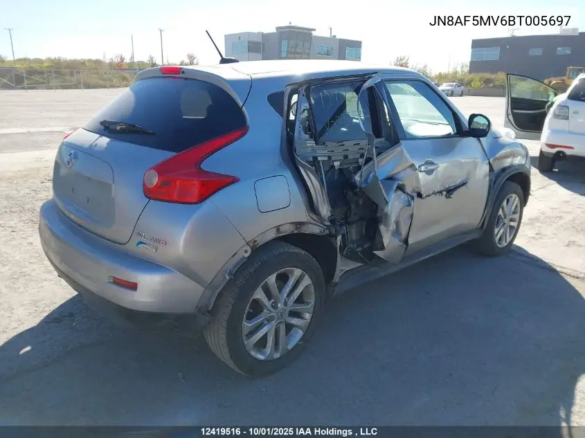 JN8AF5MV6BT005697 2011 Nissan Juke