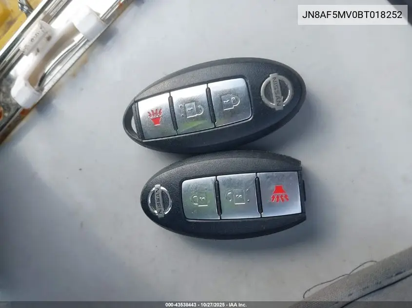 JN8AF5MV0BT018252 2011 Nissan Juke Sl