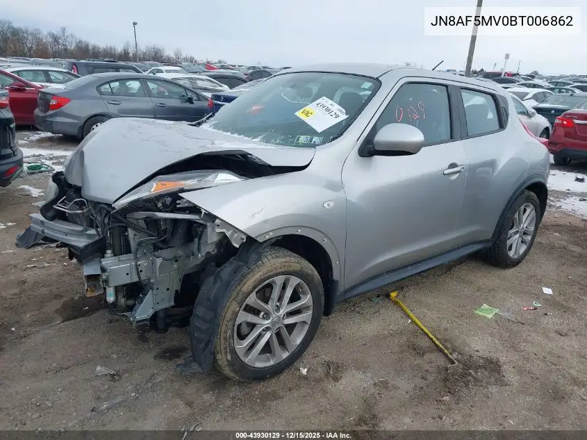 JN8AF5MV0BT006862 2011 Nissan Juke S