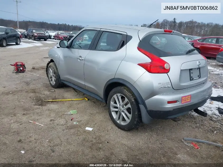 JN8AF5MV0BT006862 2011 Nissan Juke S