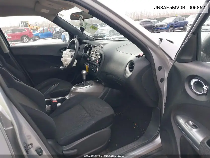 JN8AF5MV0BT006862 2011 Nissan Juke S