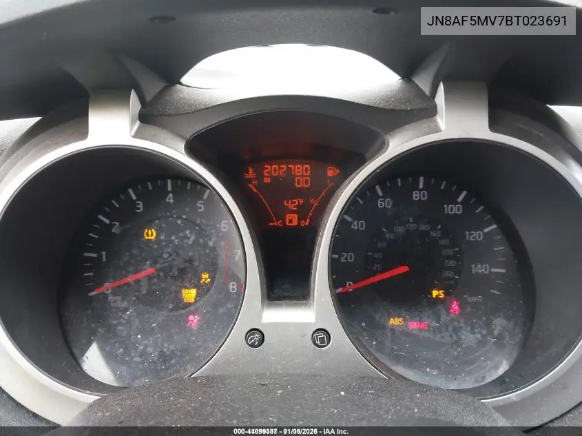 JN8AF5MV7BT023691 2011 Nissan Juke Sl