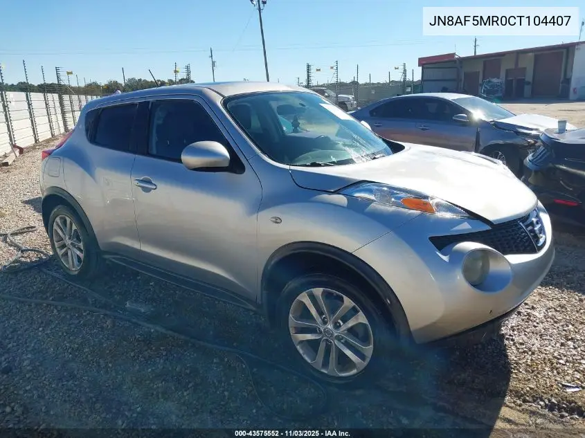 JN8AF5MR0CT104407 2012 Nissan Juke Sl