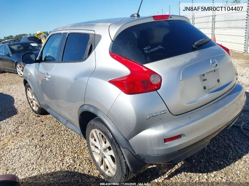 JN8AF5MR0CT104407 2012 Nissan Juke Sl