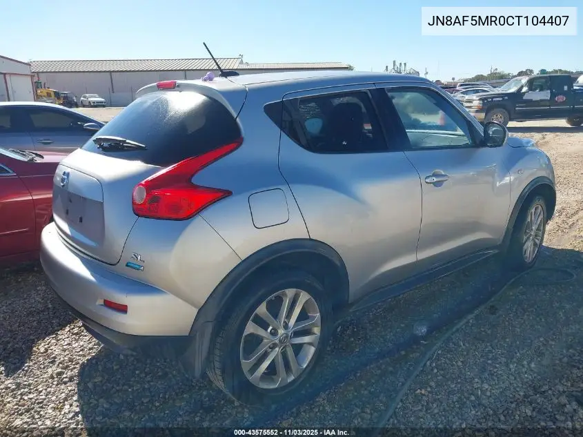 JN8AF5MR0CT104407 2012 Nissan Juke Sl
