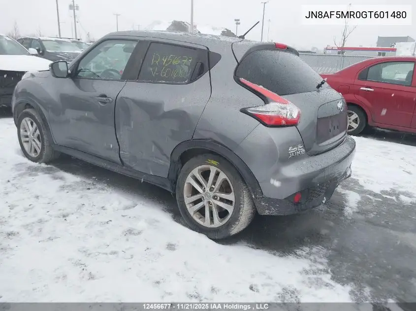 JN8AF5MR0GT601480 2016 Nissan Juke