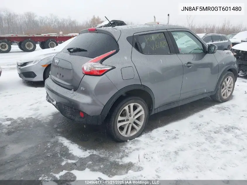 JN8AF5MR0GT601480 2016 Nissan Juke