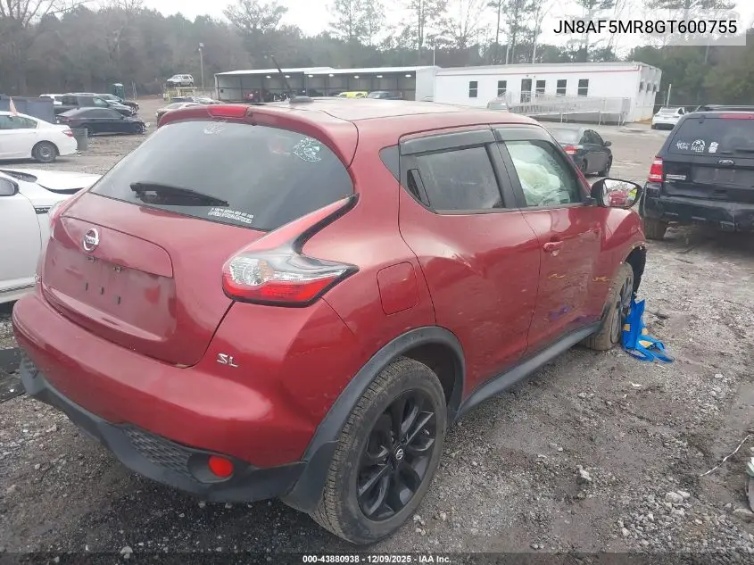 JN8AF5MR8GT600755 2016 Nissan Juke Sl