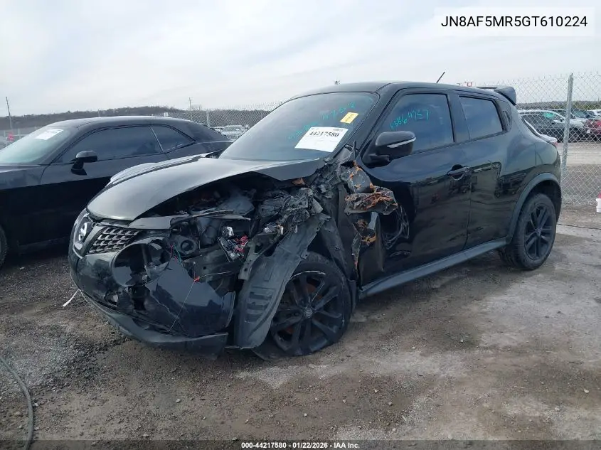 JN8AF5MR5GT610224 2016 Nissan Juke Nismo/S/Sl/Sv