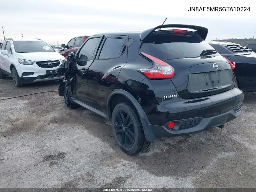 JN8AF5MR5GT610224 2016 Nissan Juke Nismo/S/Sl/Sv