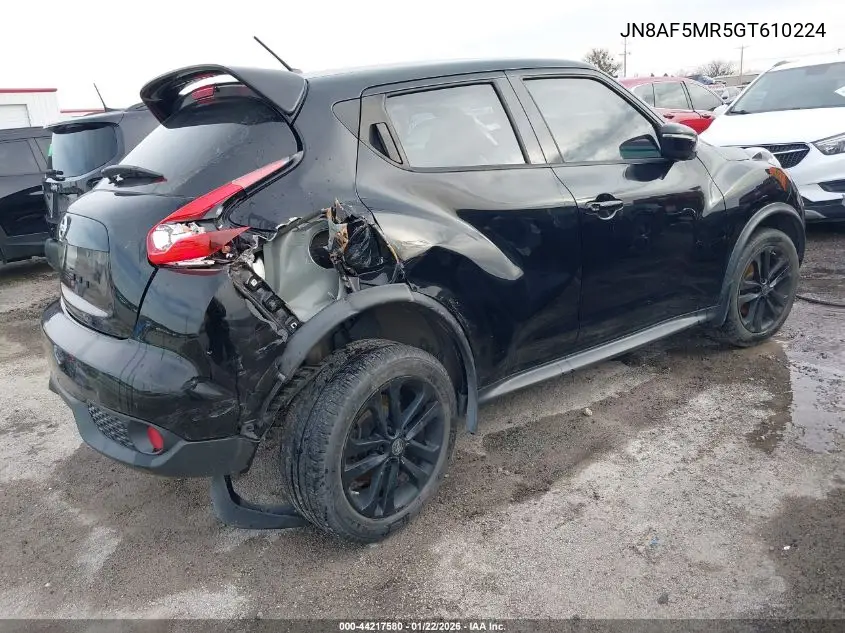 JN8AF5MR5GT610224 2016 Nissan Juke Nismo/S/Sl/Sv