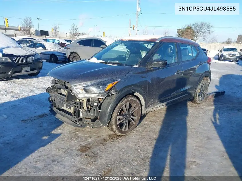 3N1CP5CU4JL498585 2018 Nissan Kicks S/Sr/Sv