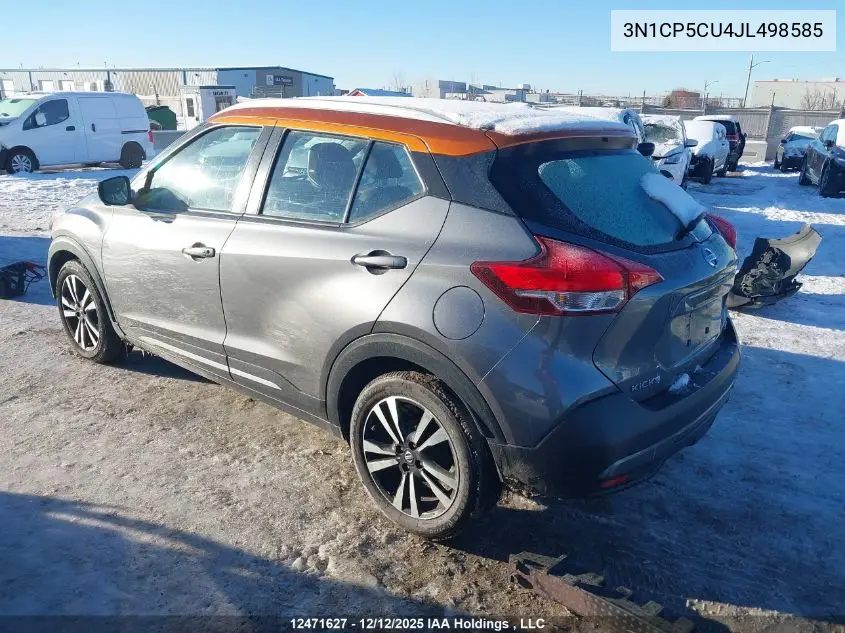 3N1CP5CU4JL498585 2018 Nissan Kicks S/Sr/Sv