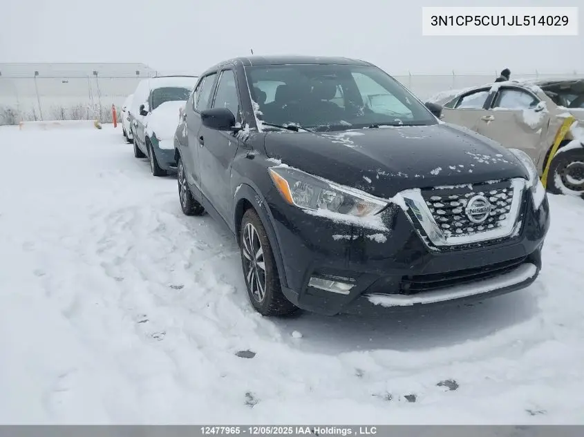 3N1CP5CU1JL514029 2018 Nissan Kicks S/Sr/Sv