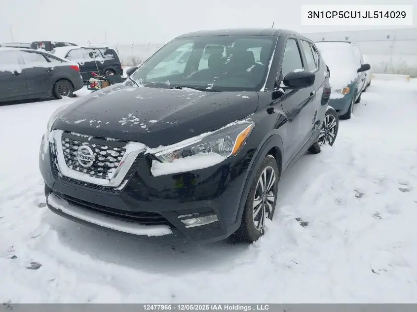 3N1CP5CU1JL514029 2018 Nissan Kicks S/Sr/Sv