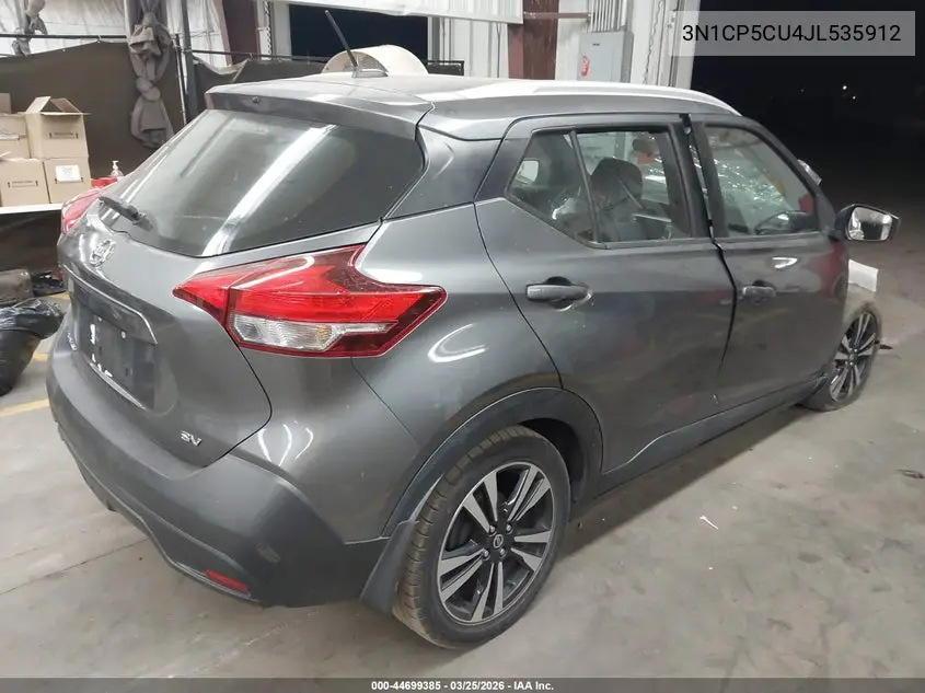 2018 Nissan Kicks Sv VIN: 3N1CP5CU4JL535912 Lot: 44699385
