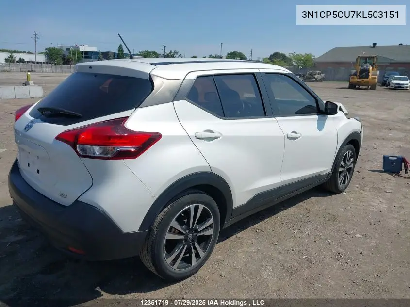 3N1CP5CU7KL503151 2019 Nissan Kicks S/Sr/Sv