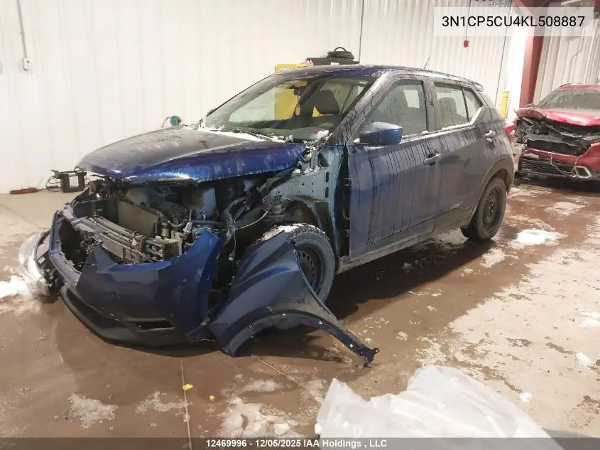 3N1CP5CU4KL508887 2019 Nissan Kicks S/Sr/Sv