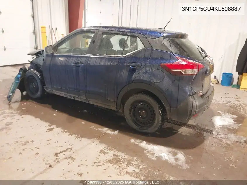 3N1CP5CU4KL508887 2019 Nissan Kicks S/Sr/Sv