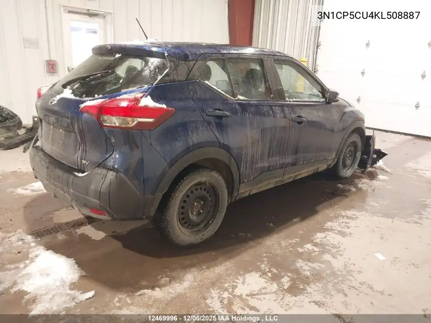 3N1CP5CU4KL508887 2019 Nissan Kicks S/Sr/Sv