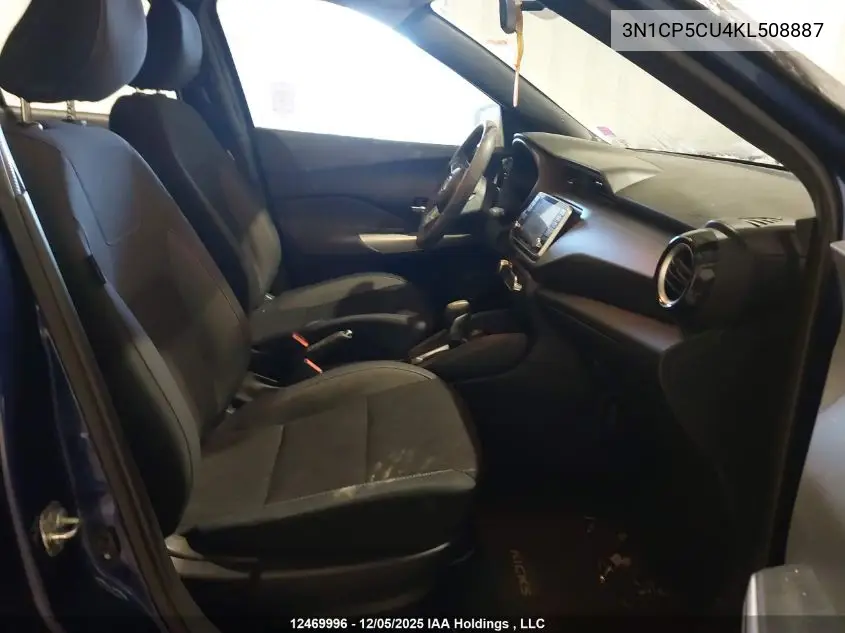 3N1CP5CU4KL508887 2019 Nissan Kicks S/Sr/Sv