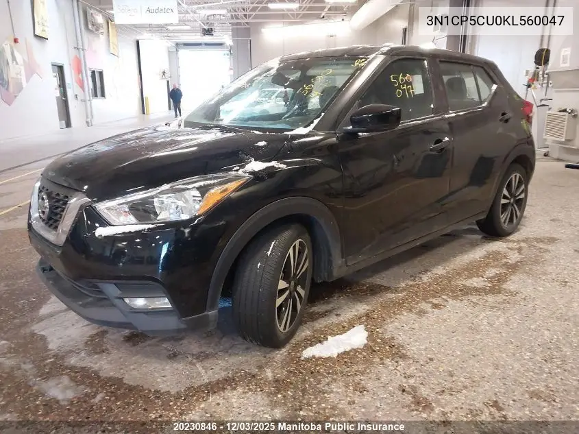 3N1CP5CU0KL560047 2019 Nissan Kicks Sv