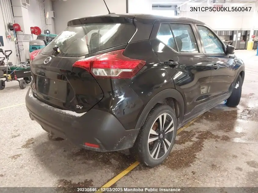 3N1CP5CU0KL560047 2019 Nissan Kicks Sv