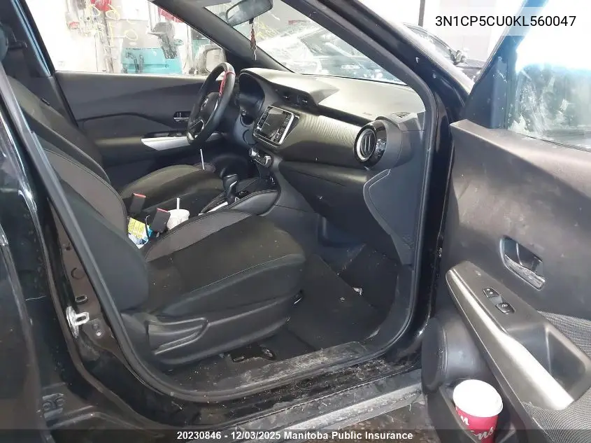 3N1CP5CU0KL560047 2019 Nissan Kicks Sv