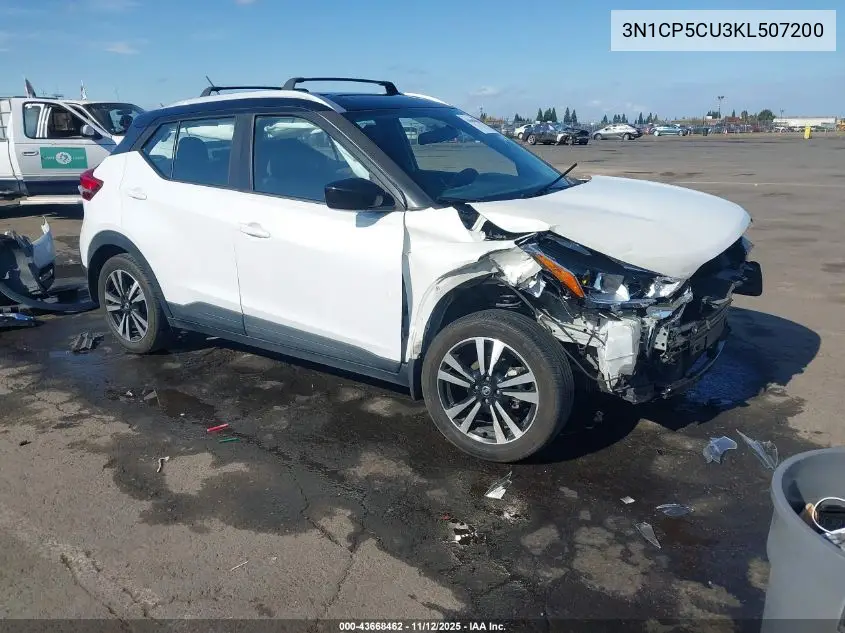 3N1CP5CU3KL507200 2019 Nissan Kicks Sv