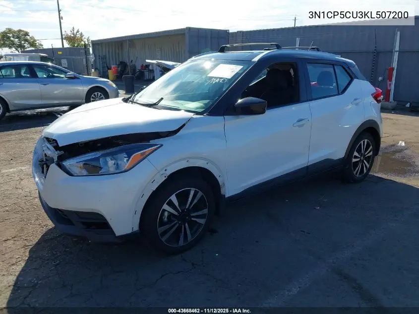 3N1CP5CU3KL507200 2019 Nissan Kicks Sv