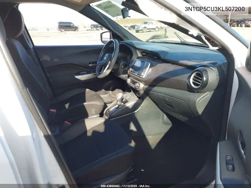 3N1CP5CU3KL507200 2019 Nissan Kicks Sv