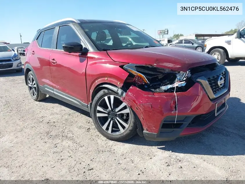 3N1CP5CU0KL562476 2019 Nissan Kicks Sr